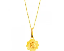 Złota zawieszka - medalik Matka Boska