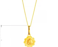 Złota zawieszka - medalik Matka Boska