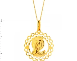 Złota zawieszka - medalik Matka Boska