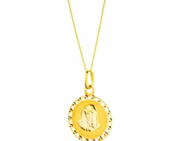 Złota zawieszka - medalik Matka Boska