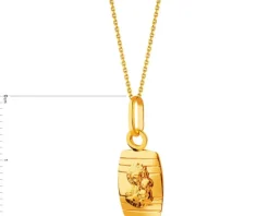 Złota zawieszka - medalik Matka Boska Częstochowska