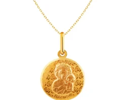 Złota zawieszka - medalik Matka Boska Częstochowska