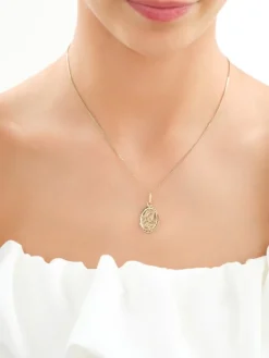 Złota zawieszka - medalik Matka Boska