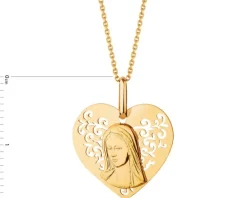 Złota zawieszka - medalik Matka Boska