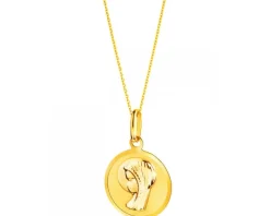 Złota zawieszka - medalik Matka Boska