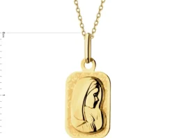 Złota zawieszka - medalik Matka Boska