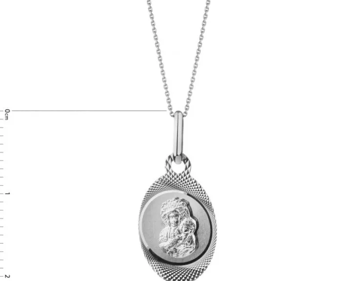 Złota zawieszka - medalik Matka Boska Częstochowska