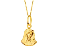 Złota zawieszka - medalik Matka Boska