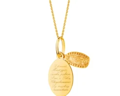 Złota zawieszka - medalik Matka Boska