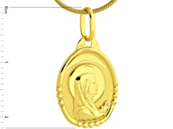 Złota zawieszka - medalik Matka Boska