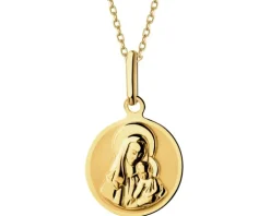 Złota zawieszka - medalik Matka Boska