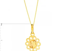 Złota zawieszka - medalik Matka Boska