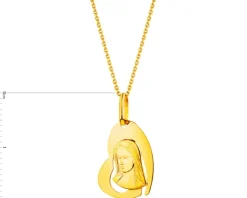 Złota zawieszka - medalik Matka Boska