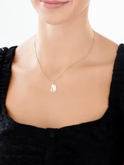 Złota zawieszka - medalik Matka Boska