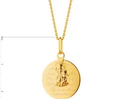Złota zawieszka - medalik Matka Boska Częstochowska