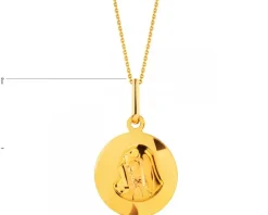 Złota zawieszka - medalik Matka Boska