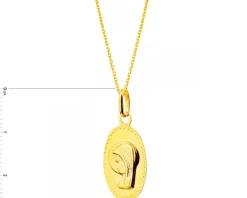 Złota zawieszka - medalik Matka Boska