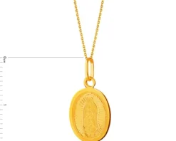 Złota zawieszka - medalik Matka Boska