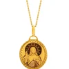 Złota zawieszka - medalik z wizerunkiem Chrystusa