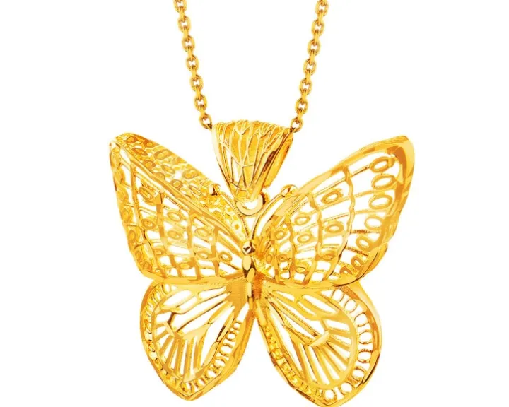 Złota zawieszka - motyl