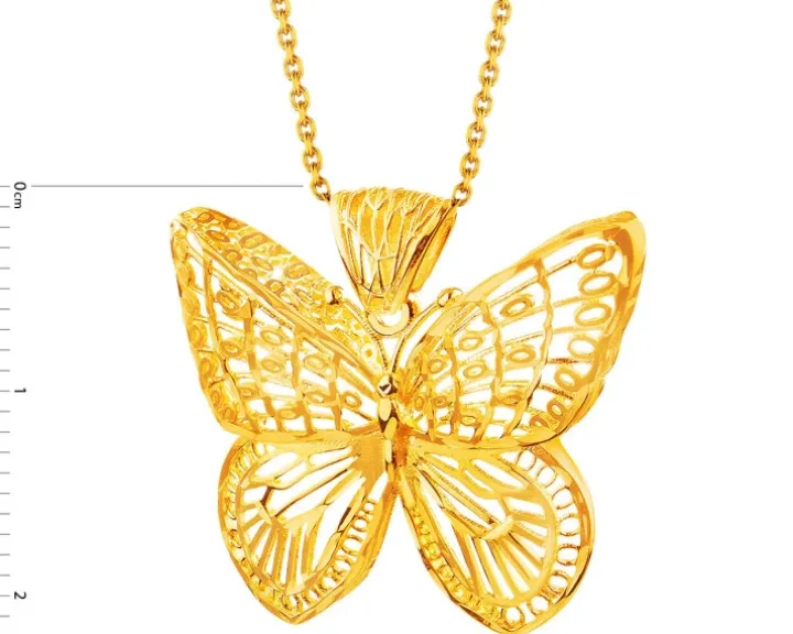 Złota zawieszka - motyl