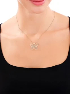 Złota zawieszka - motyl