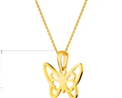 Złota zawieszka - motyl