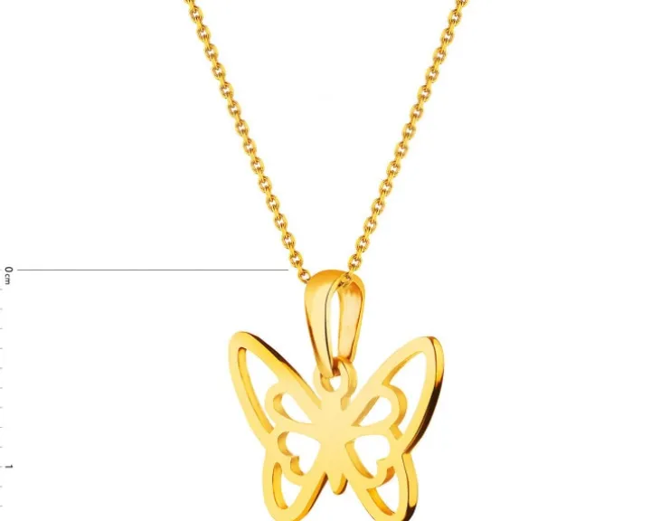 Złota zawieszka - motyl