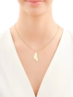 Złota zawieszka  - motyl