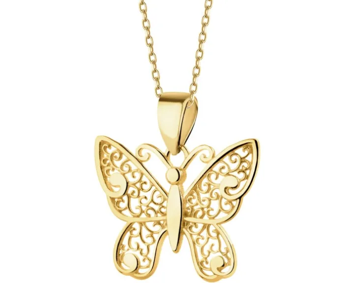 Złota zawieszka - motyl