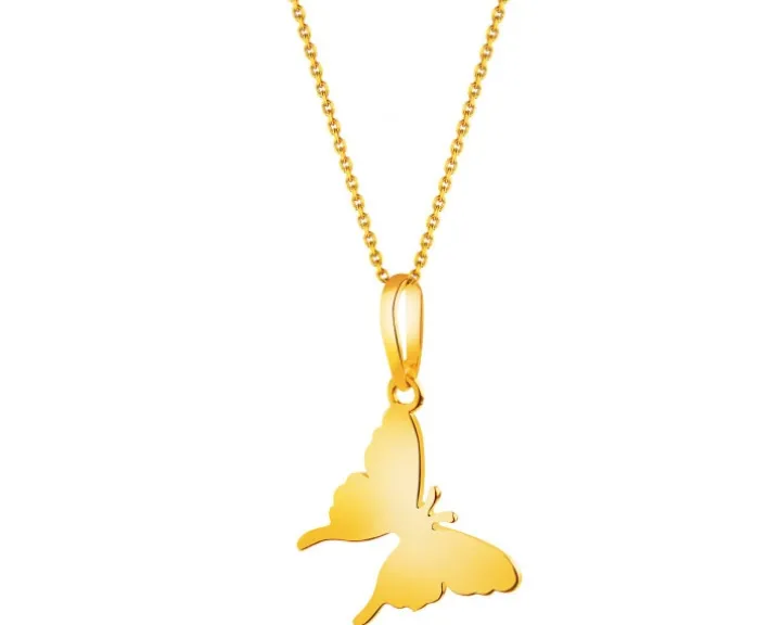 Złota zawieszka - motyl