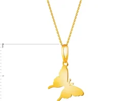 Złota zawieszka - motyl