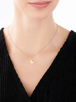 Złota zawieszka - motyl