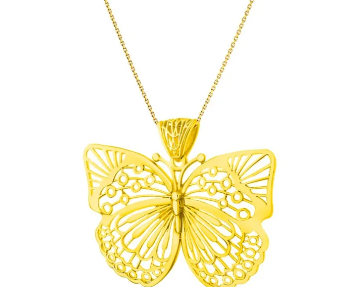 Złota zawieszka - motyl