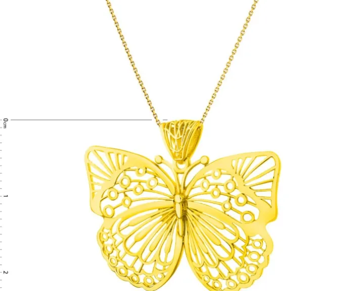 Złota zawieszka - motyl
