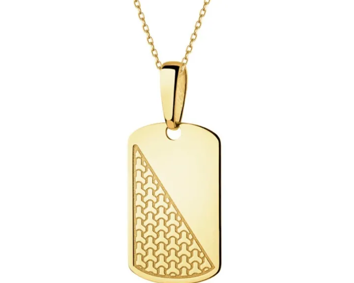 Złota zawieszka - nieśmiertelnik