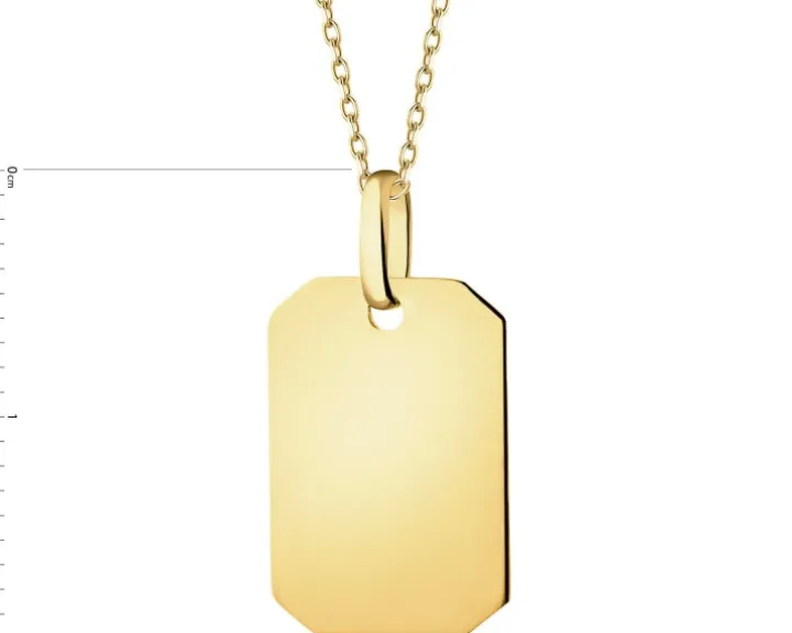 Złota zawieszka - nieśmiertelnik