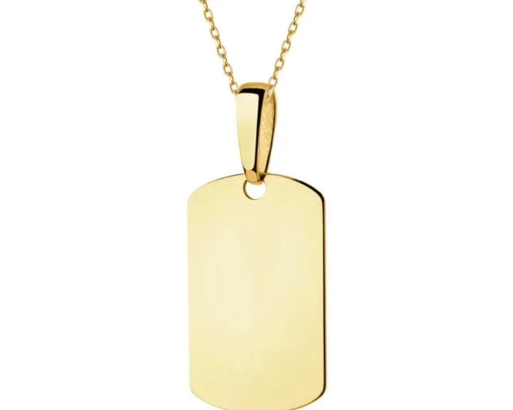 Złota zawieszka - nieśmiertelnik