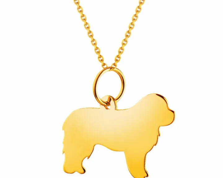 Złota zawieszka - nowofundland