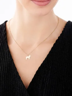 Złota zawieszka - nowofundland