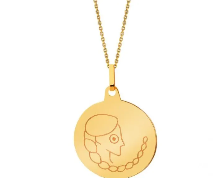 Złota zawieszka - Panna