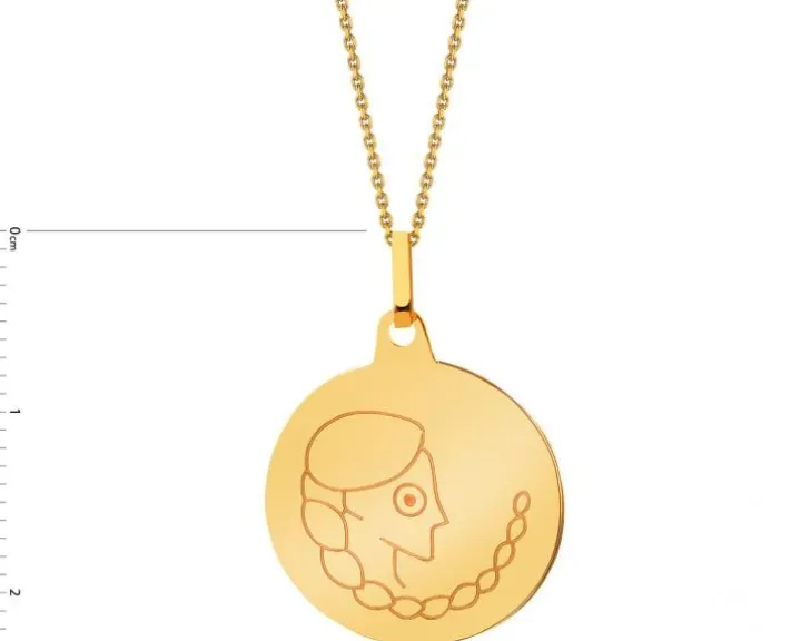 Złota zawieszka - Panna