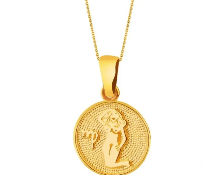 Złota zawieszka - Panna