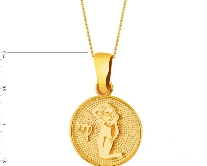 Złota zawieszka - Panna