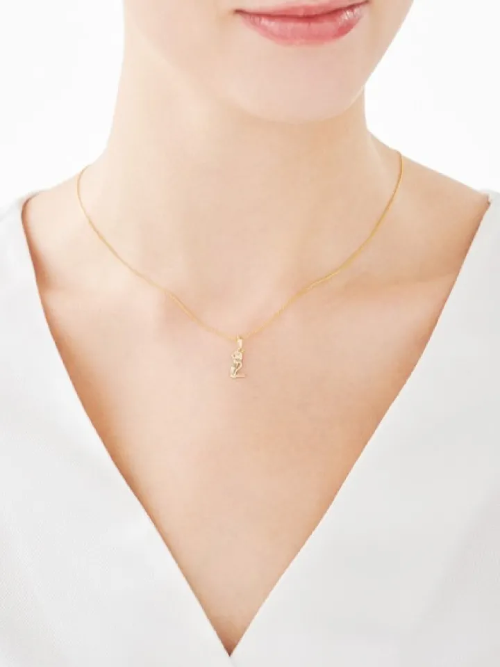 Złota zawieszka - Panna