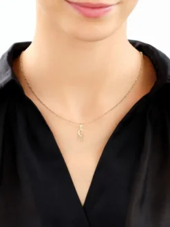 Złota zawieszka - paw