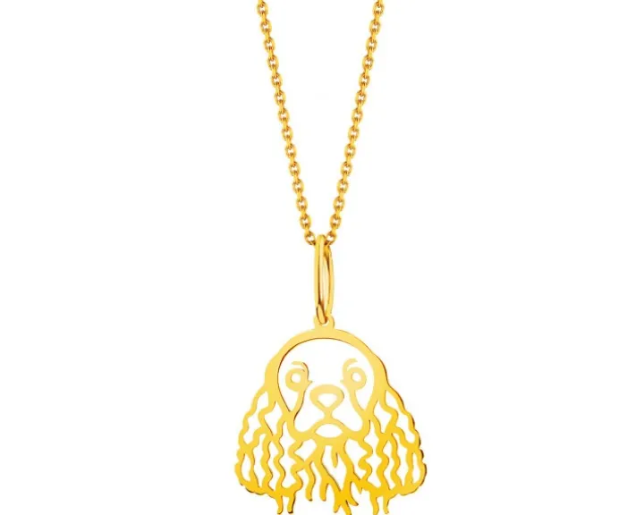 Złota zawieszka - piesek