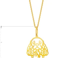 Złota zawieszka - piesek