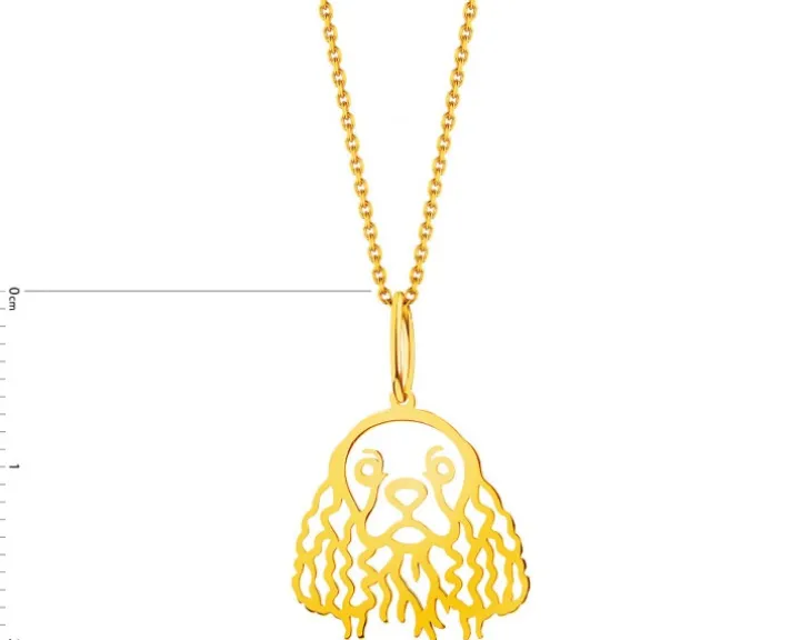 Złota zawieszka - piesek