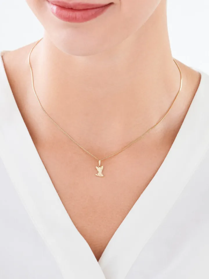 Złota zawieszka - piesek